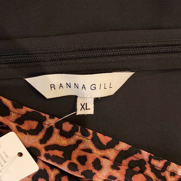 Anthropologie Cut Out Midi Dress in Brown Motif Brown animal print size XL NWT - Picture 13 of 17